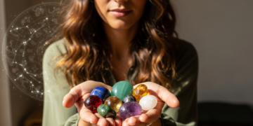 Cores e cristais associados à astrologia para fortalecer intenções no mês