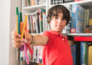 Material escolar organizado