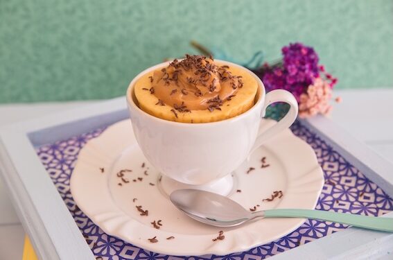 Bolo de doce de leite. Crédito: Finna