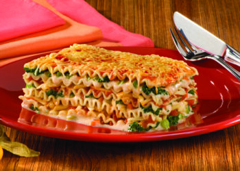 Lasanha Vegetariana Três Queijos: sabor e leveza em camadas. Foto: Divulgação