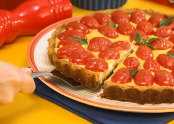 Torta prática de queijo com tomate. Foto: Divulgação Fortaleza