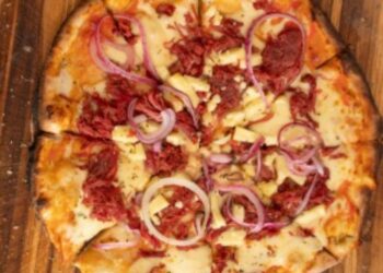 pizza de carne seca