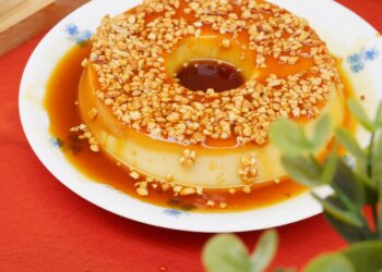 Pudim cremoso de amendoim. Foto: FreePik