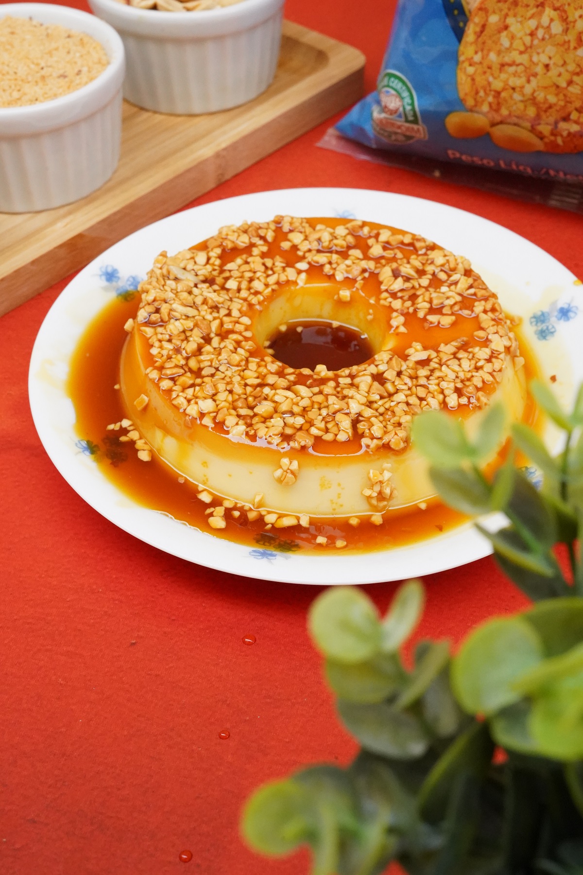 Pudim cremoso de amendoim