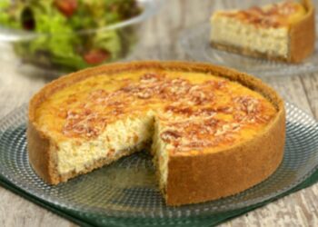 Quiche de milho com queijo muito fácil