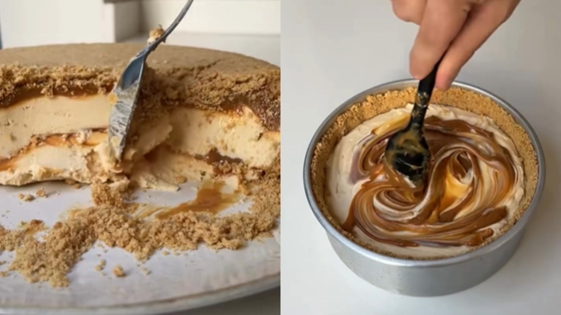 Torta invertida de doce de leite