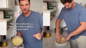 Massa de grão-de-bico proteica para tortas, empadas e quiches