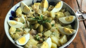 Salada de bacalhau com batatas