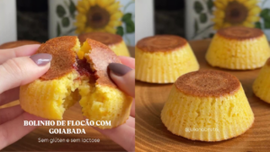 Bolinho de flocão com goiabada: sem glúten, sem lactose e muito fácil