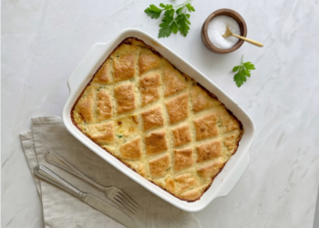 Torta de liquidificador de bacalhau. Foto: Juba Guedes (@cozinhadojuba)