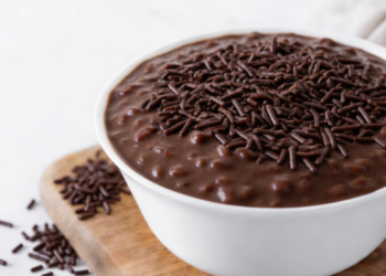 Arroz-doce chocolate. Crédito: Divulgação