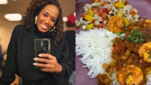 Frango africano com camarão da Tatiana Tibúrcio