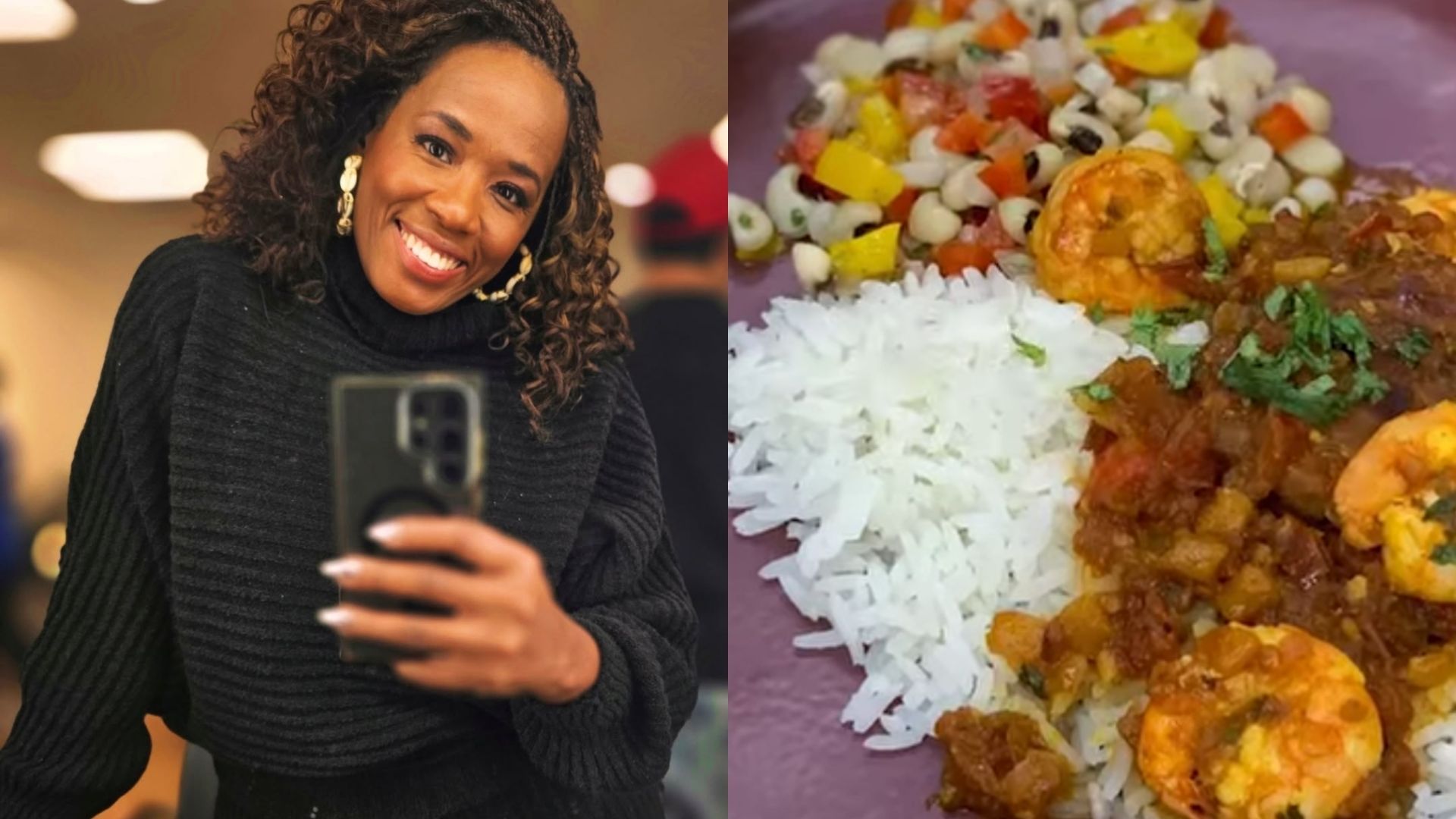 Frango africano com camarão da Tatiana Tibúrcio