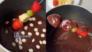 Aprenda a fazer fondue de chocolate igual ao de restaurante com 5 ingredientes