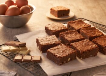 Brownie de três chocolates