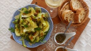 Esqueça os salgadinhos: receita de carpaccio de abobrinha surpreende pela praticidade