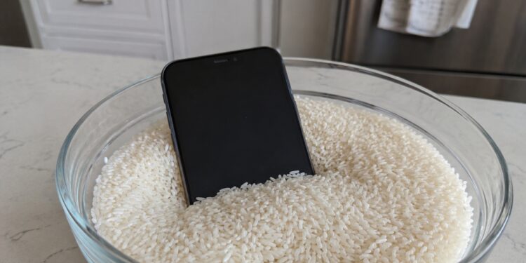 celular no arroz