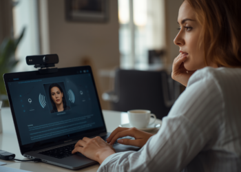 Entrevista de emprego com inteligência artificial realizada por videoconferência